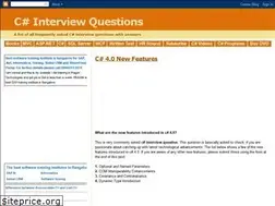 Sites similar to venkatcsharpinterview.blogspot.com