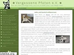 Sites similar to vergessene-pfoten.de