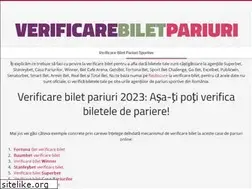 Sites similar to verificarebiletpariuri.ro