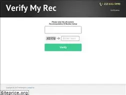 Sites similar to verifymyrec.com