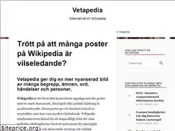 Sites similar to vetapedia.se