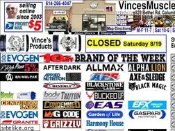 Sites similar to vincesmuscleshop.com