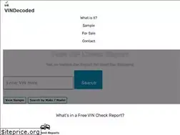Sites similar to vindecoded.com