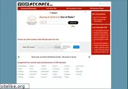 Sites similar to vindecoder.net