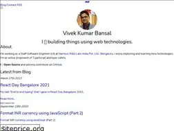 Sites similar to vkbansal.me