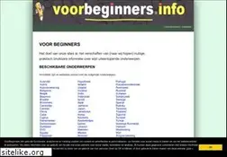 Sites similar to voorbeginners.info