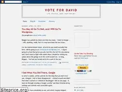 Sites similar to votefordavid.blogspot.com