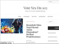 Sites similar to voteyeson103.com