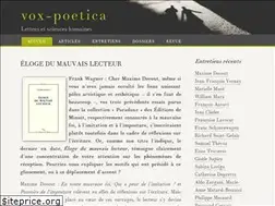 Sites similar to vox-poetica.net
