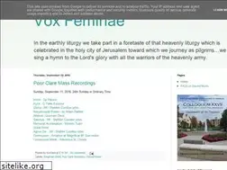 Sites similar to voxfeminaesacra.blogspot.com