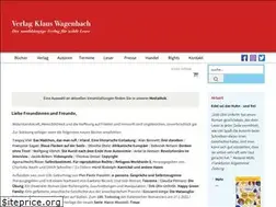 Sites similar to wagenbach.de