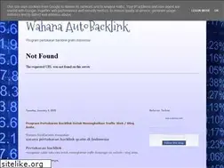 Sites similar to wahanabacklink.blogspot.com