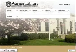 Sites similar to warnerlibrary.org