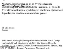 Sites similar to warnermusic.se
