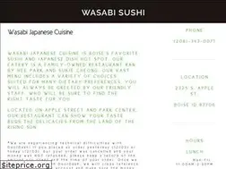 Sites similar to wasabisushiboise.com