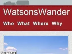 Sites similar to watsonswander.com