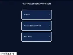 Sites similar to wattpowergenerator.com