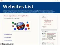 Sites similar to websites--list.blogspot.in