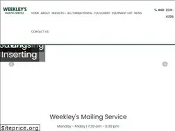 Sites similar to weekleysmailing.com