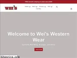 Sites similar to weiswesternwear.com