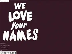 Sites similar to weloveyournames.com