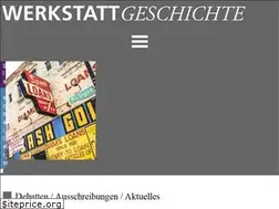 Sites similar to werkstattgeschichte.de