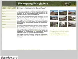 Sites similar to westerwaelder-bahnen.net