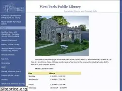 Sites similar to westparislibrary.org
