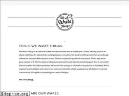 Sites similar to wewritethings.co