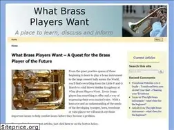 Sites similar to whatbrassplayerswant.com