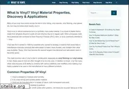 Sites similar to whatisvinyl.com