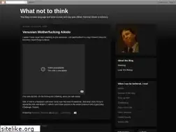 Sites similar to whatnottothink.blogspot.com