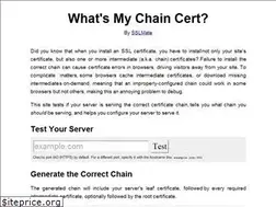 Sites similar to whatsmychaincert.com
