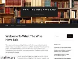 Sites similar to whatthewise.com