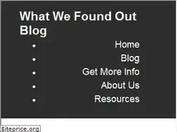 Sites similar to whatwefoundout.com