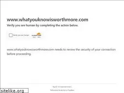 Sites similar to whatyouknowisworthmore.com