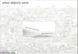 Sites similar to whenobjectswork.com