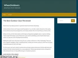 Sites similar to whenoutdoors.com