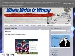 Sites similar to whenwriteiswrong.blogspot.com