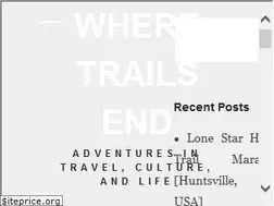 Sites similar to wheretrailsend.com
