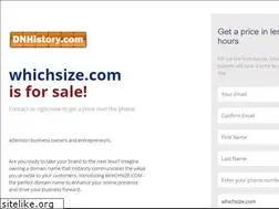 Sites similar to whichsize.com