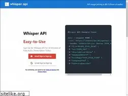 Sites similar to whisperapi.com