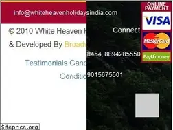 Sites similar to whiteheavenholidaysindia.com