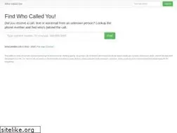 Sites similar to whocalledme.info