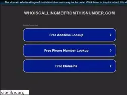 Sites similar to whoiscallingmefromthisnumber.com