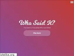 Sites similar to whosaidit.co
