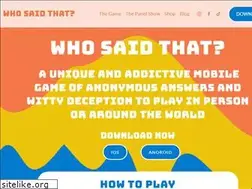 Sites similar to whosaidthat.uk