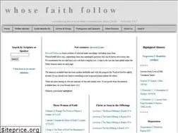 Sites similar to whosefaithfollow.org