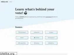 Sites similar to whoto.vote
