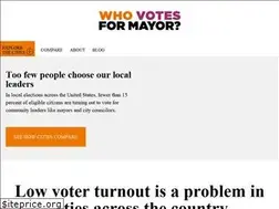 Sites similar to whovotesformayor.org